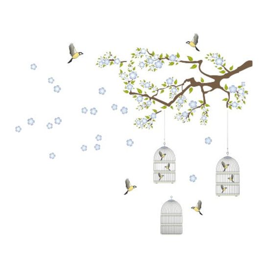 Load image into Gallery viewer, Crearreda Muursticker Branch Cages 300 x 270 cm 13-delig