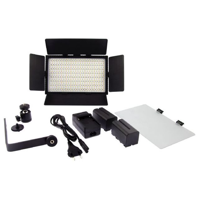 Load image into Gallery viewer, Falcon Eyes Bi-Color LED Lamp Set Dimbaar DV-384CT-K2 incl. Accu
