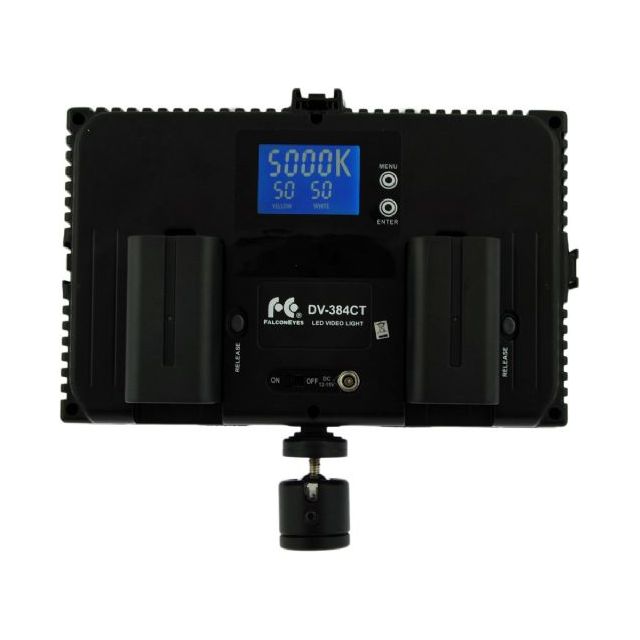 Load image into Gallery viewer, Falcon Eyes Bi-Color LED Lamp Set Dimbaar DV-384CT-K2 incl. Accu