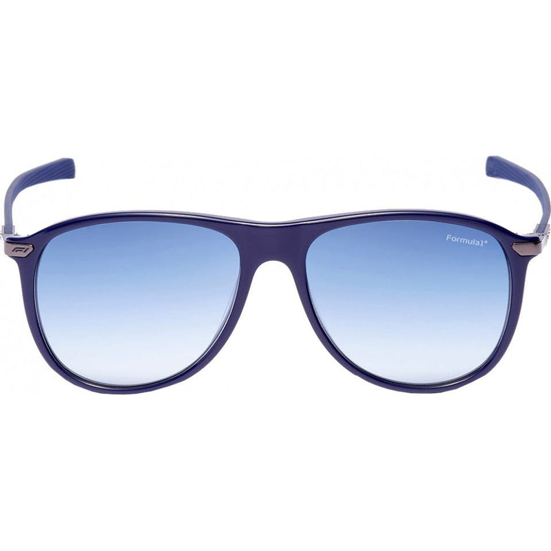 Load image into Gallery viewer, Formula Zonnebril unisex rond cat.4 navy lichtblauw