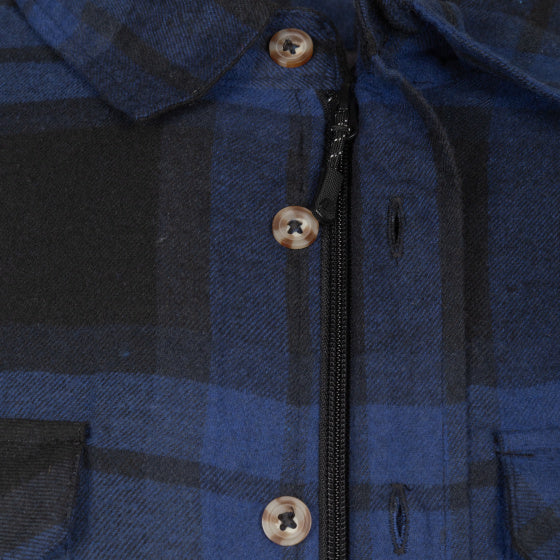 Load image into Gallery viewer, Life line Jervis Padded Flannel Shirt heren blauw zwart maat M