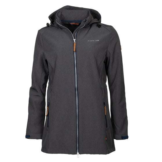 Load image into Gallery viewer, Life line Kya softshell parka dames donkergrijs maat XXL