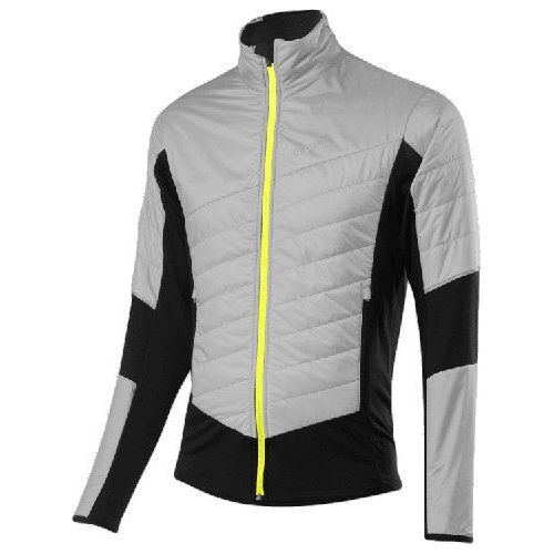 Load image into Gallery viewer, Löffler Hybride jack PL60 heren polyester zilvergrijs zwart mt 46