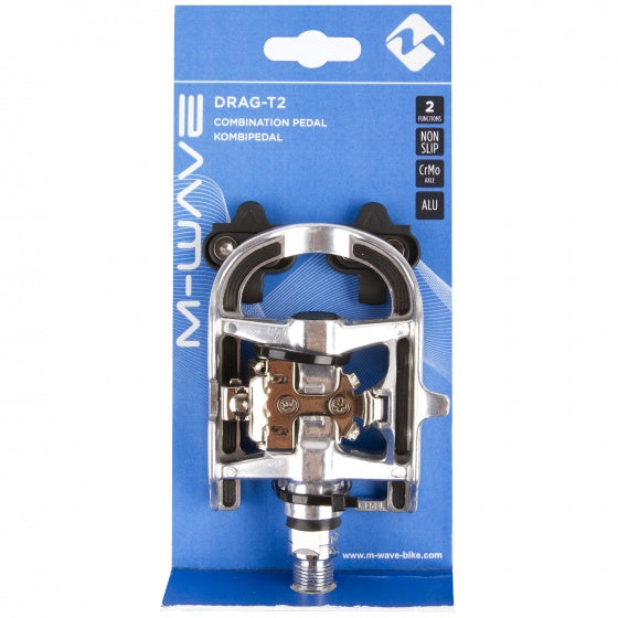 Load image into Gallery viewer, M-Wave Combinatiepedalen SPD zilver set