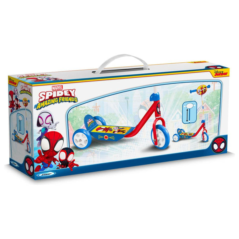 Load image into Gallery viewer, Marvel 3-wiel kinderstep Spidey junior rood blauw