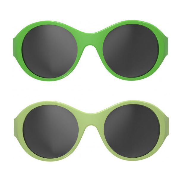 Load image into Gallery viewer, Mokki Click Change kinderzonnebril 0-2 jaar groen 2 stuks