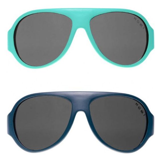 Load image into Gallery viewer, Mokki Click Change kinderzonnebril 2-5 jaar blauw 2 stuks