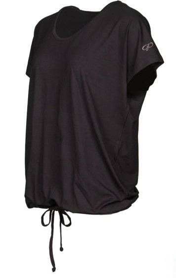 Load image into Gallery viewer, Papillon Loose fit sportshirt ronde hals dames zwart maat M