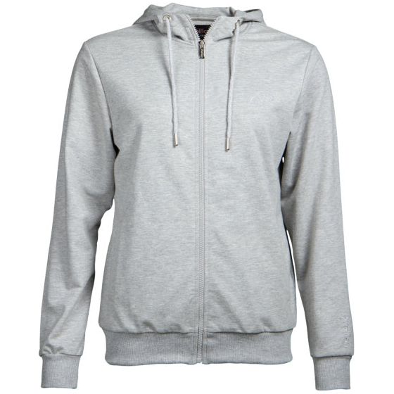 Load image into Gallery viewer, Papillon Sweat hooded vest dames grijs maat 3XL