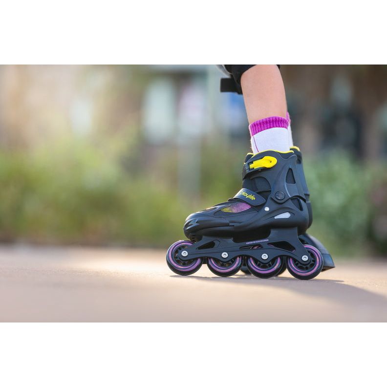 Load image into Gallery viewer, Playlife Inline skates Joker hardboot 82A zwart geel maat 37-40