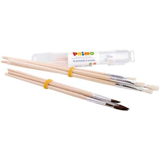 Load image into Gallery viewer, Primo Kwastenset junior 22 cm hout naturel 11-delig