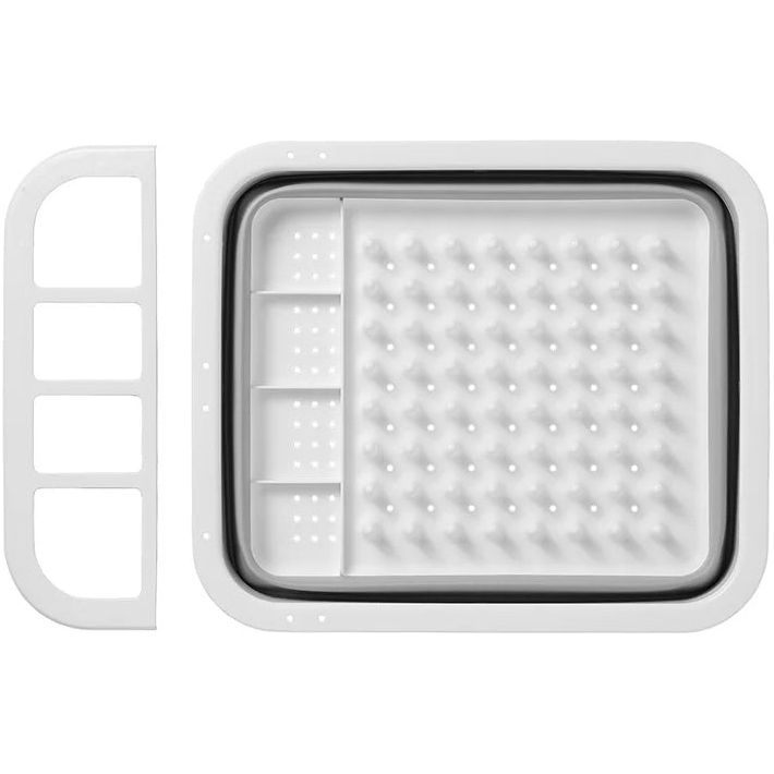 Load image into Gallery viewer, Proplus Afdruiprek opvouwbaar 31,5 x 36,5 x 13 cm grijs wit