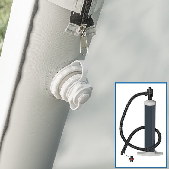 Load image into Gallery viewer, Proplus Partytent opblaasbaar 365 x 365 cm lichtgrijs