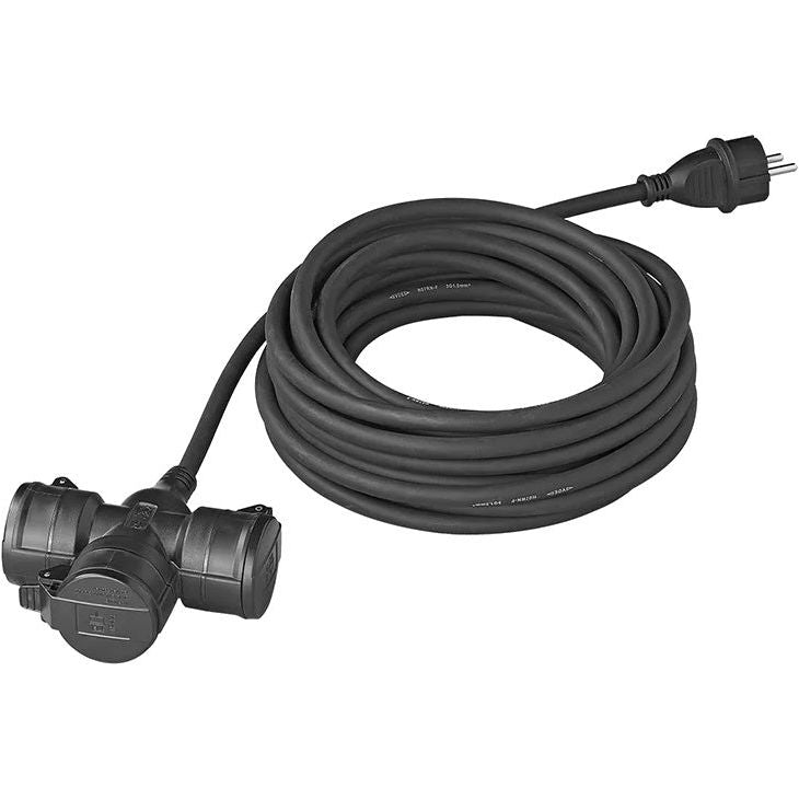 Load image into Gallery viewer, Proplus Verlengkabel Schuko 3-voudig 20 meter 3x1,5mm² zwart