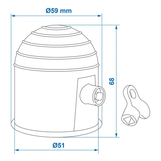 Load image into Gallery viewer, Proplus Trekhaakdop met slot kunststof 7 cm chroom