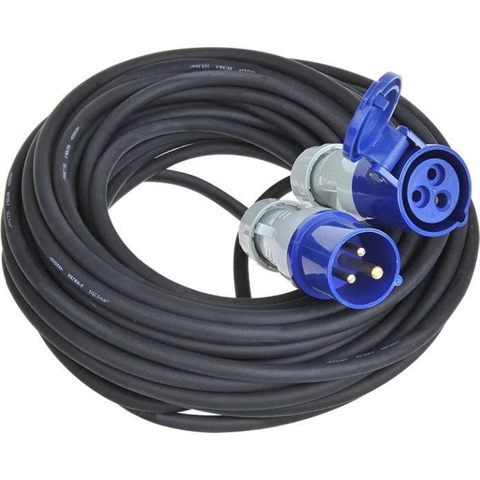 Load image into Gallery viewer, Proplus Verlengkabel CEE 20 meter 3x2,5mm² zwart blauw