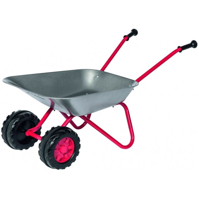 Load image into Gallery viewer, Rolly toys Stalen kruiwagen junior zilver rood