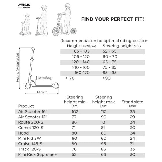Load image into Gallery viewer, Stiga sports Air scooter 16 inch autoped step zilver