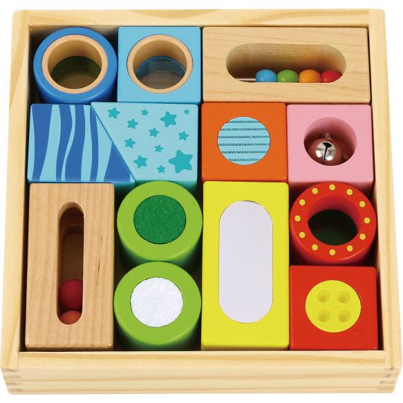 Load image into Gallery viewer, Tooky toy Multifunctionele Houten Blokken 12 maanden 14-delig