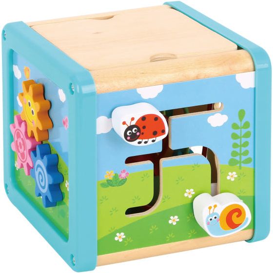 Load image into Gallery viewer, Tooky toy Houten Activiteitenkubus 18 maanden 6-delig