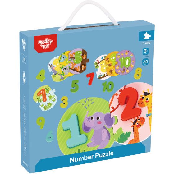Load image into Gallery viewer, Tooky toy Getallenpuzzel Educatief Houten Speelgoed 20-delig