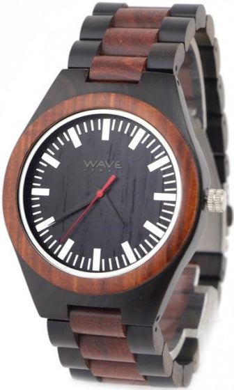 Load image into Gallery viewer, Wave hawaii Horloge Citizen Miyota heren 4,5 cm hout zwart bruin