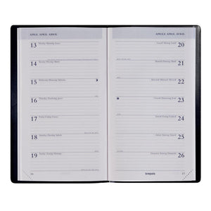 Brepols agenda breplan genova zwart 2026 9,2x16cm