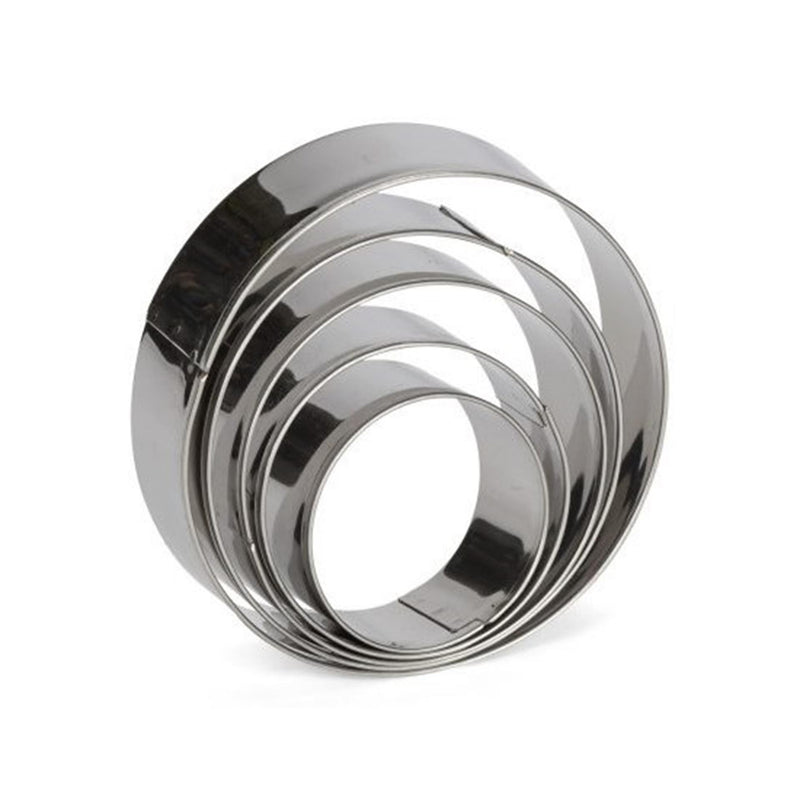 Load image into Gallery viewer, Patisse uitsteekvorm rvs 5 delig rond
