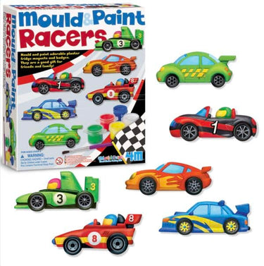 4m knutselen - giet en verf - racewagen - creatief speelgoed - hobbypakket gips - 5+