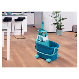 Leifheit clean twist m vloerwisser ergo set klittenband mobiel - compleet systeem met wieltjes