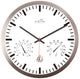 Nextime ne-90513wi wandklok + weerstation 25cm wit rc aluminium