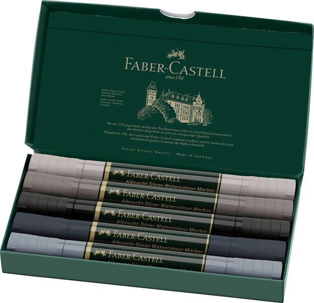 Load image into Gallery viewer, Faber castell fc-160306 wk25aquarel marker fc albrechtdürer 5 stuks grey tones
