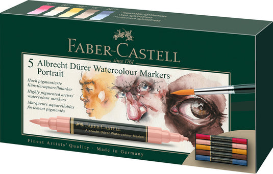 Faber castell fc-160307 wk25aquarel marker fc albrechtdürer 5 stuks portrait