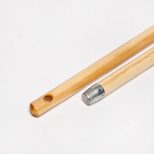 Bezemsteel hout 1,30m met duitse draad