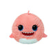Ty beanie bouncers knuffel haai reef - roze haai met glimlach