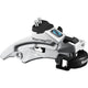 Shimano voorderailleur 7 8-speed tourney fd-tx800 top swing - lage klem - 42-48t - zwart zilver