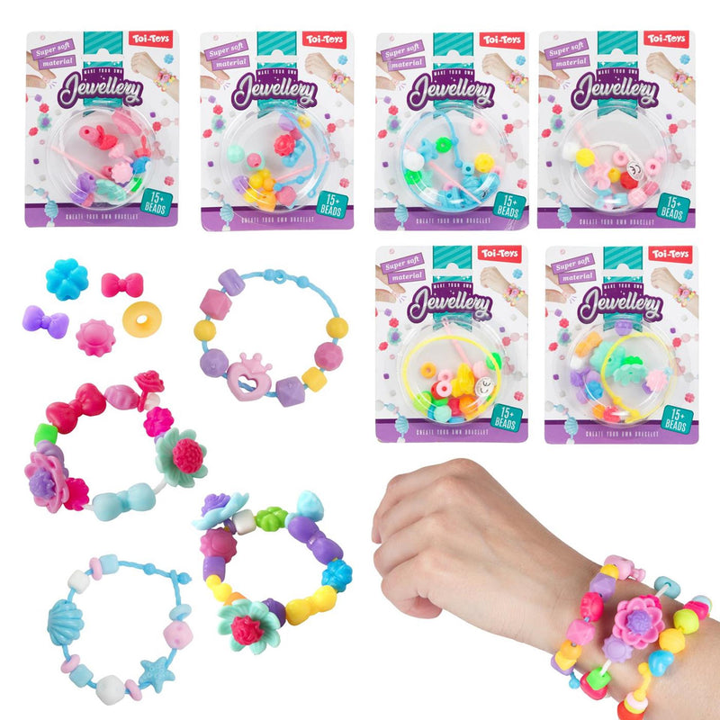 Afbeelding laden in galerijviewer, Toi-toys jewellery armband maken met zachte kralen 6ass
