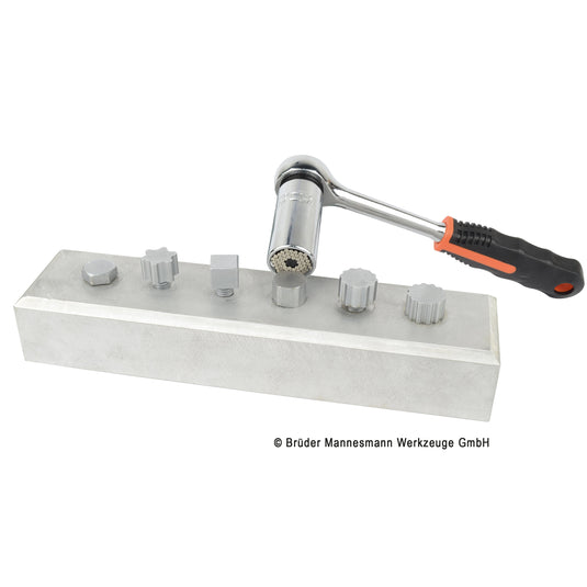 Brüder mannesmann dopleutel 7-19mm met 3 8 ratel (hobby) - 00190