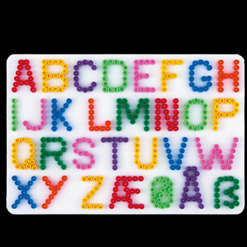 Hama strijkkralen grondplaat letters wit
