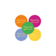 Kassaplan stickers ã˜50mm - hartelijk gefeliciteerd gekleurd 250 op rol