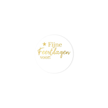 Kassaplan stickers fijne feestdagen voor wit goud ã˜40mm 250st