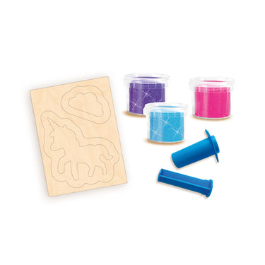 Ses klei - unicorns neon glitter- speelset van boetseerklei
