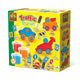 Ses klei verkeer - 3 kleipotjes