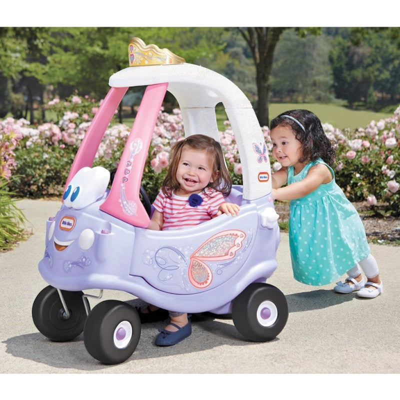 Afbeelding laden in galerijviewer, Little tikes cozy coupe fairy loopauto 75x42x86 cm roze paars

