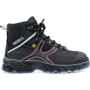 Hks werkschoen k5 ca hoog s3 | zwart rood | maat 47 - 00.162.053.47