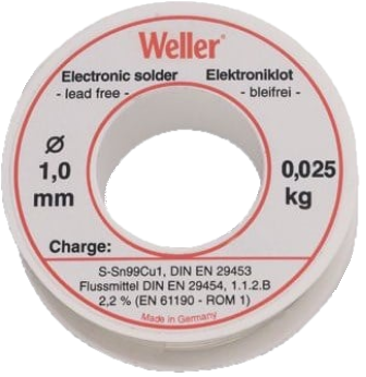 Weller soldeerdraad 25gr 1mm harskern el60 40