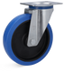 Torwegge zwenkwiel rubber blauw ø80 kunststof