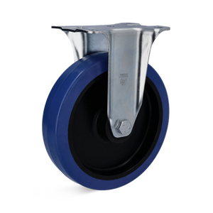 Torwegge bokwiel rubber blauw ø125 kunststof