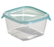 Curver fresh go vershoudbakjes met deksel - vierkant - 3x1.2l - 3 stuks - transparant blauw