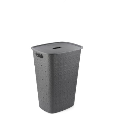 Curver softex wasmand met deksel 56l antraciet 42x31,6x60cm